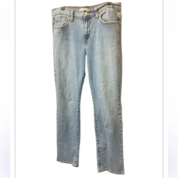 Levi's 505 True Classic Straight Leg Light Wash Denim Jeans Women's Size 12 M - Picture 9 of 10